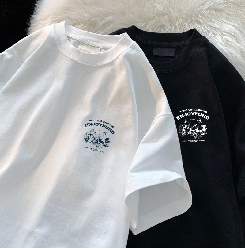 Summer Clothing Brands - ルーズピュアコットン半袖トップス男性と女性のための夏のファッション日焼け防止服ブランド引き出し型仕立て服