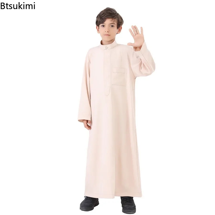 子供のための無地の長袖カフタン,イスラム教徒のファッション, - Summer Clothing Pakistan のレビューと価格