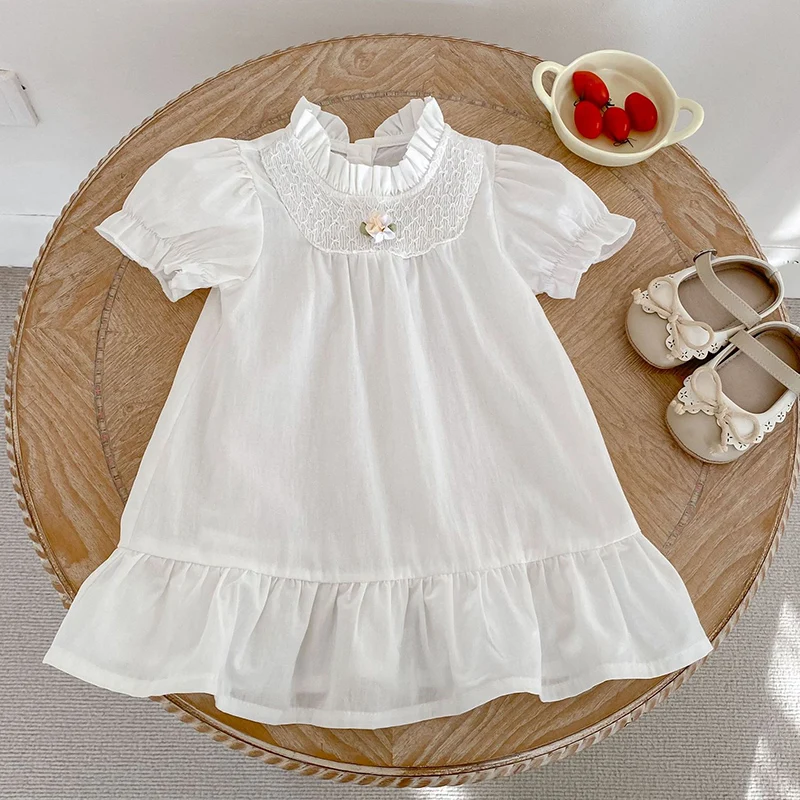 2026年新作 夏 キッズ プリンセスドレス 半袖 コットン - Summer Clothing Baby Girl のレビューと価格